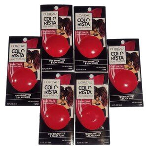 6X L'Oreal Paris Colorista Hair Makeup, 1 Day Color for Brunettes & Black Hair